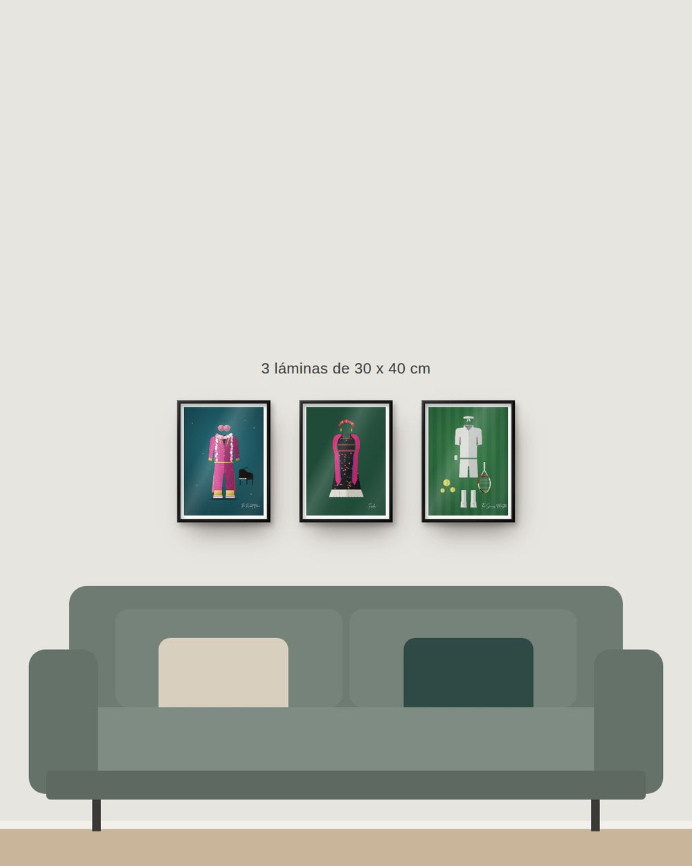 Set de 3 láminas